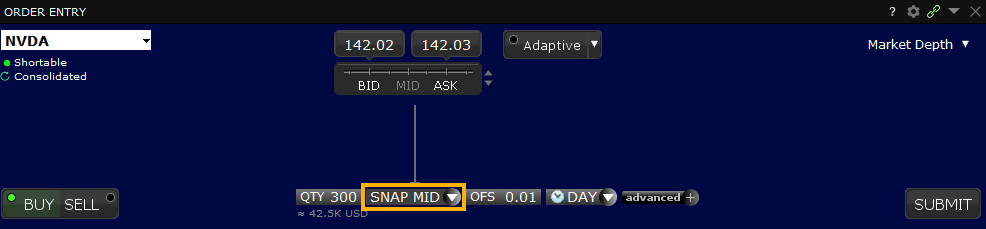 Snap to Midpoint Order